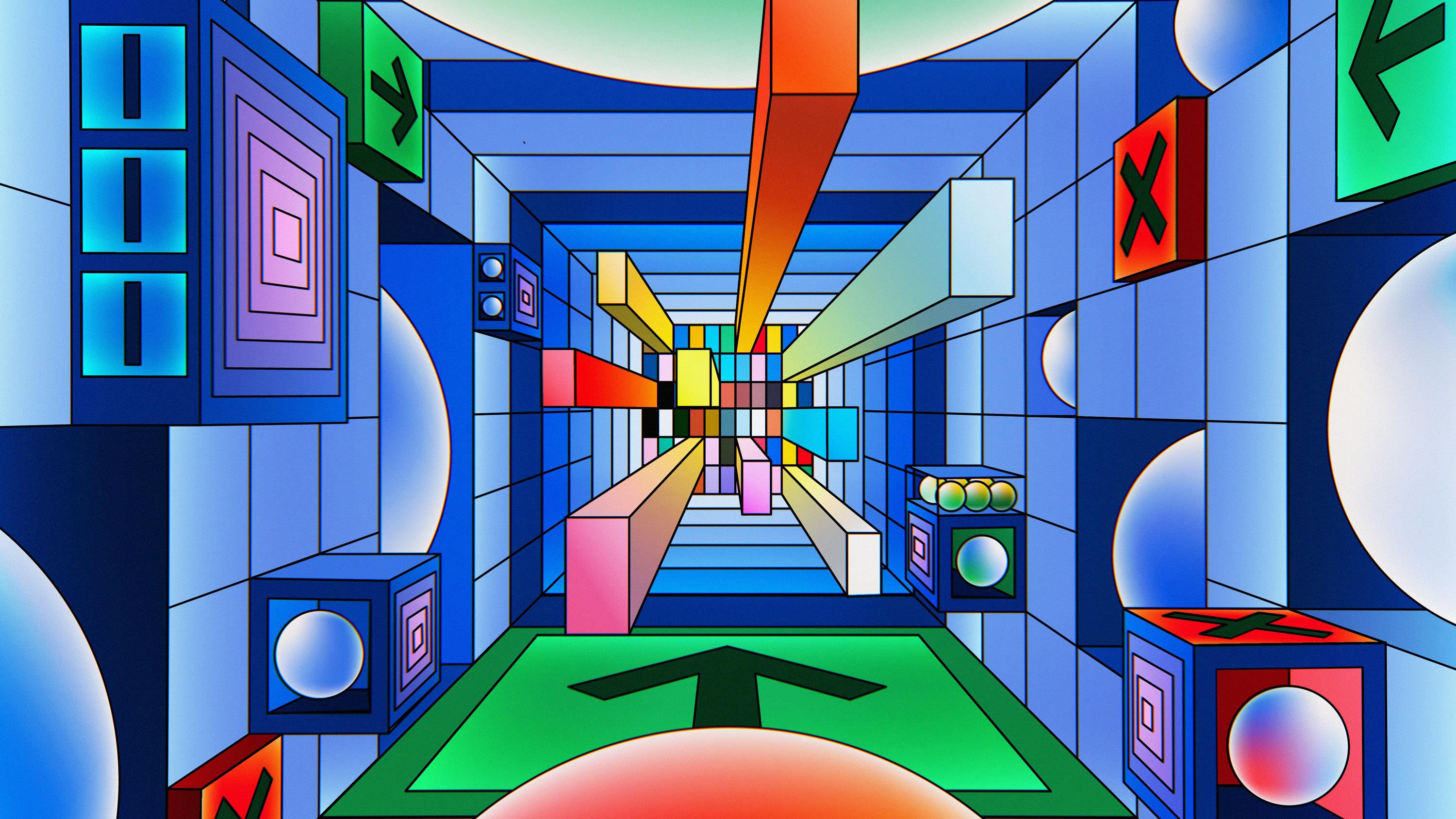 artistic image representing data and information