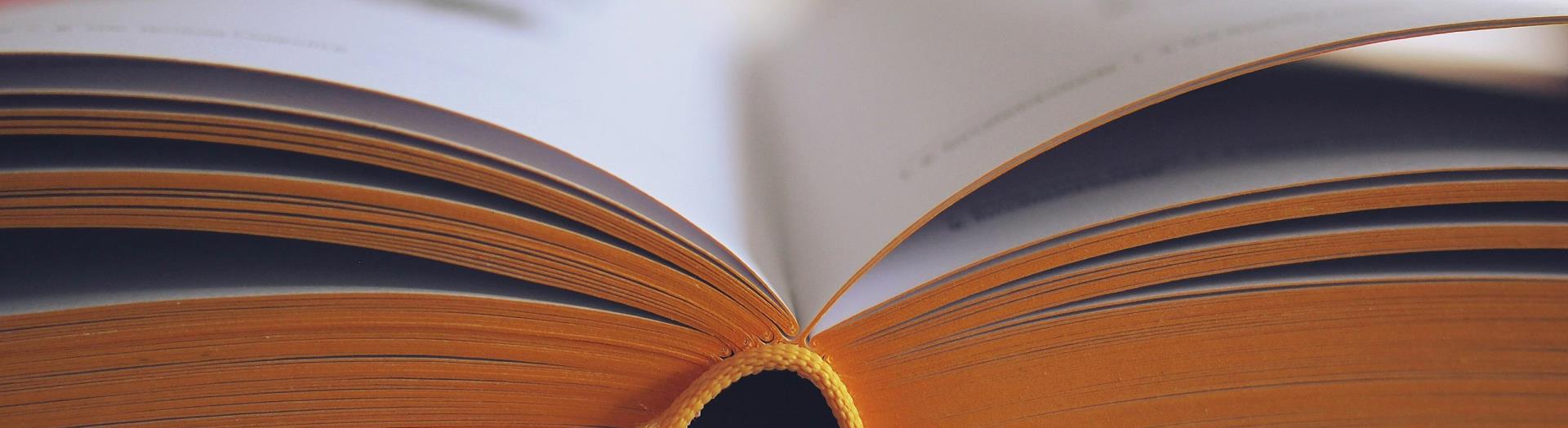 a book open to the middle 