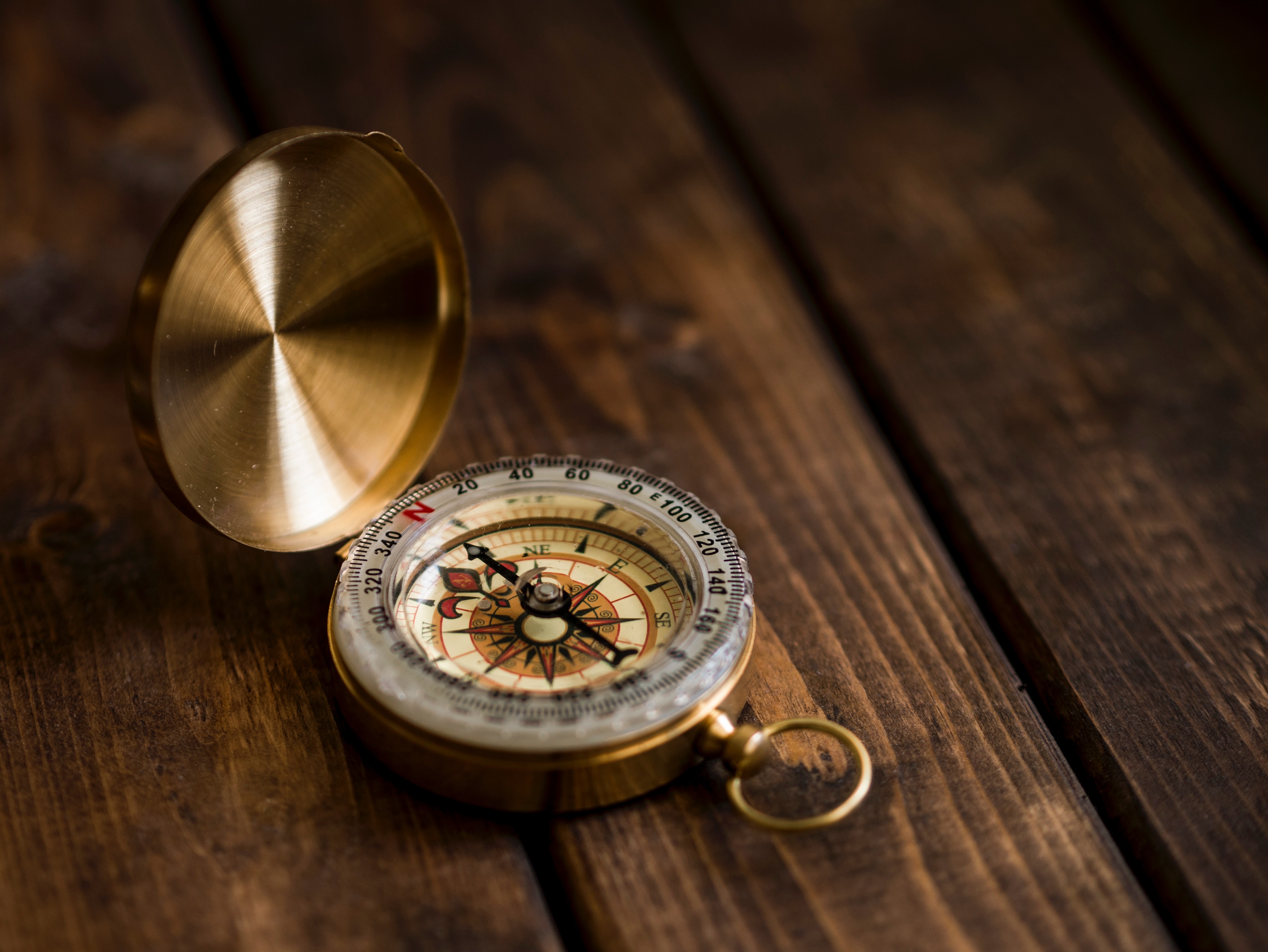 compass on a table