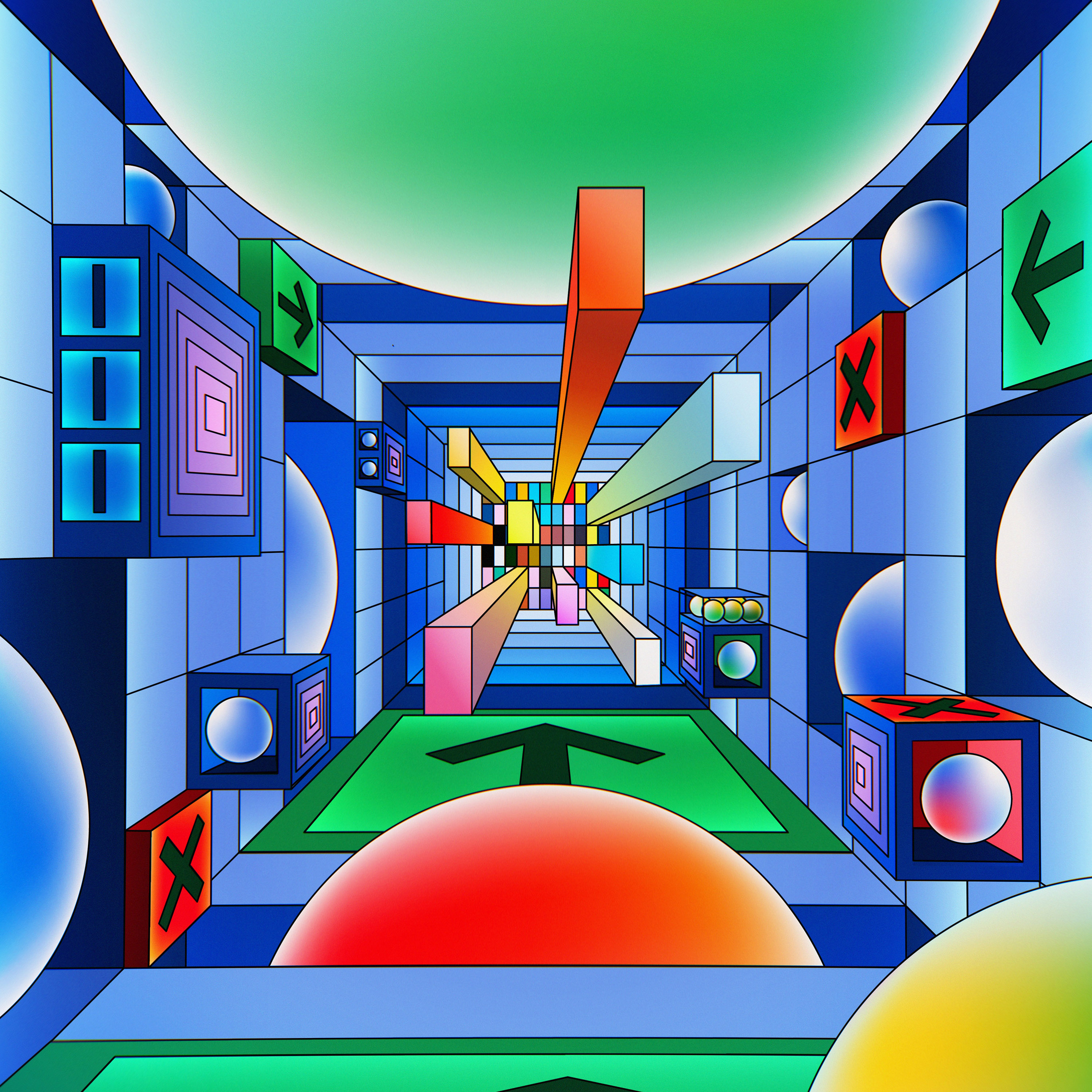 Artist depiction of the internet