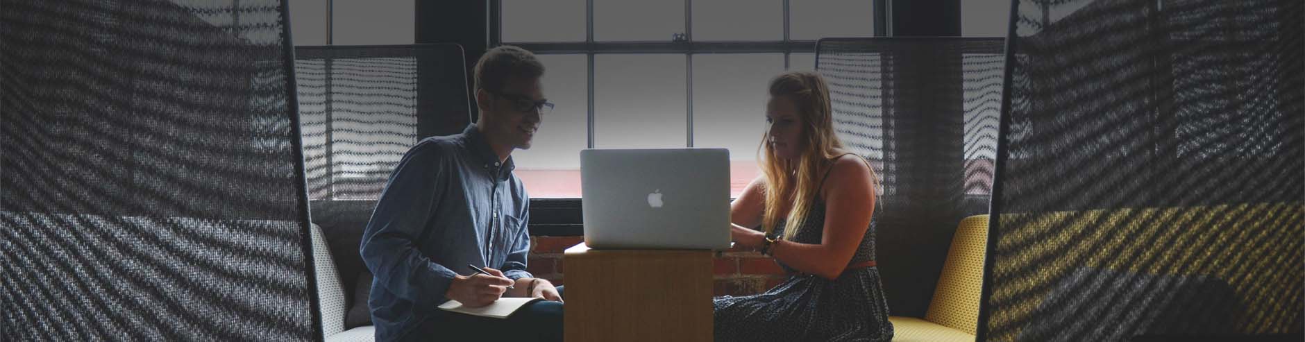 mentoring session at laptop
